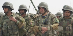 Afghan security forces train together