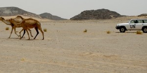 MINURSO Team on Patrol in Western Sahara