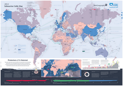 Carte des câbles sous-marins / Submarine Cable Map — Theatrum Belli