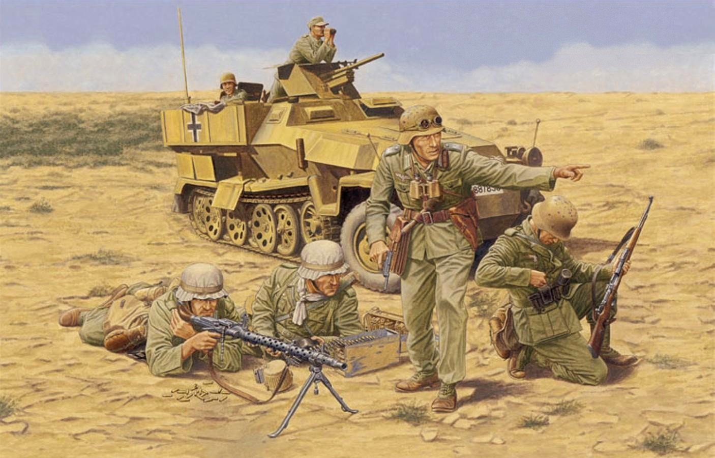 CELA S'ST PASSE. un  02 avril - Chroniques catelles - histoire - Afrika-Korps