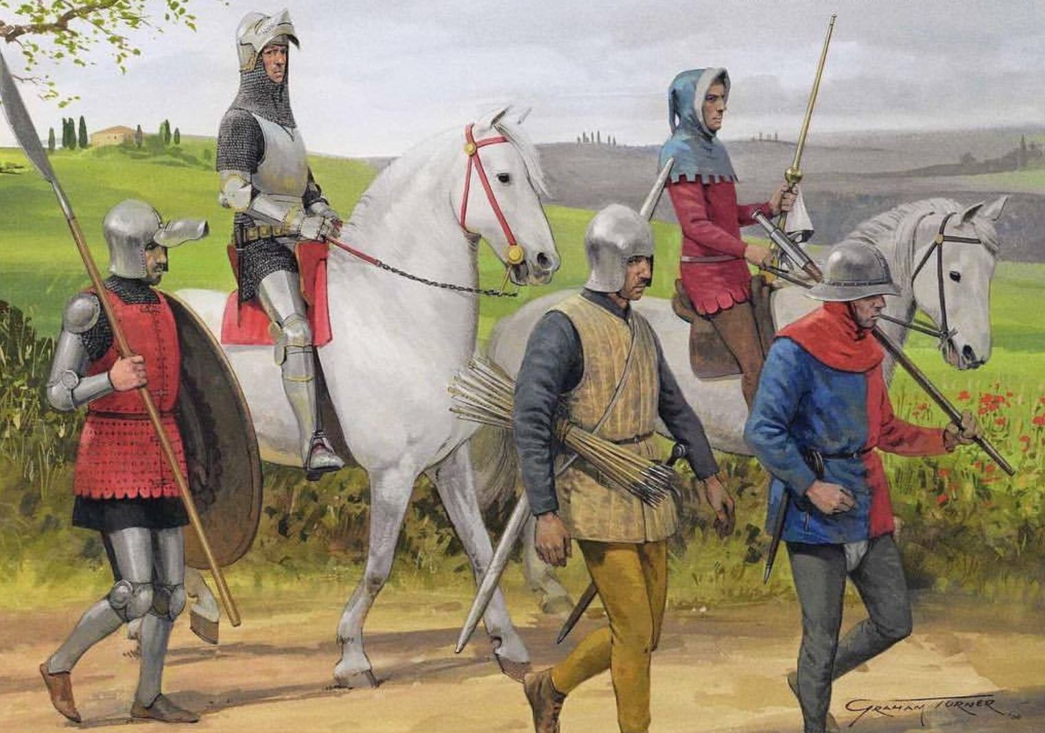 10 век военные. Джон Хоквуд белый отряд. Итальянские кондотьеры 15 века.