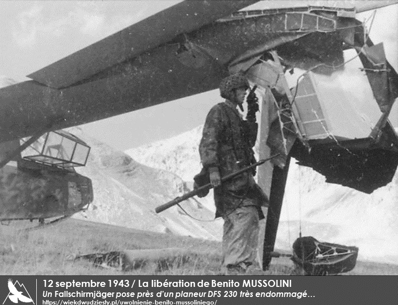 La Liberation de Benito Mussolini * le duce  par les paras ellemands - Document Historique - Videos- R_PDM_GRAN-SASSO-2