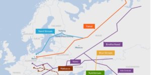 les gazoducs traversant l’Europe (2022)