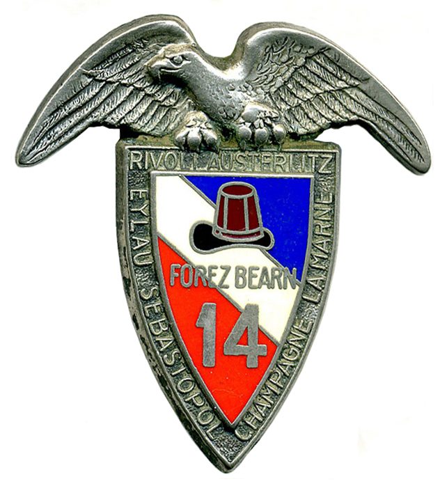 CELA  S'EST ;PASSE ;  FEVRIER 1958 - Les appelés du 14éme  RPC  au combat Insigne_du_14%C2%B0_RCP