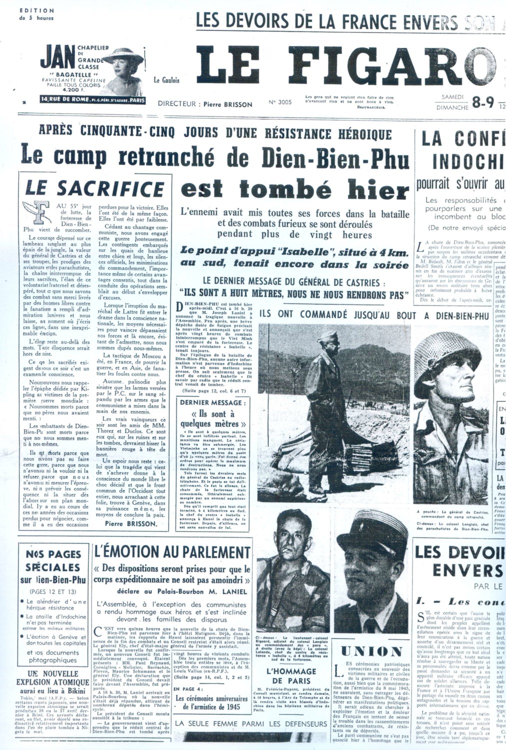 "70e ANNIVERSAIRE DE DIÊN BIÊN PHU" - Page 5 Figaro